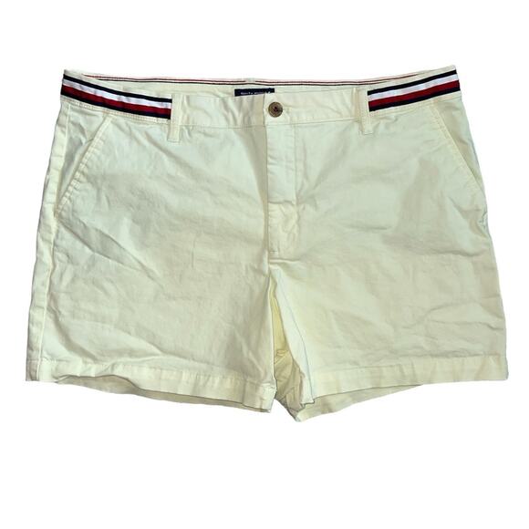 Tommy Hilfiger Plus Pale Yellow Women’s 5” Classic‎ Stretch Shorts Size 16 - Picture 1 of 9
